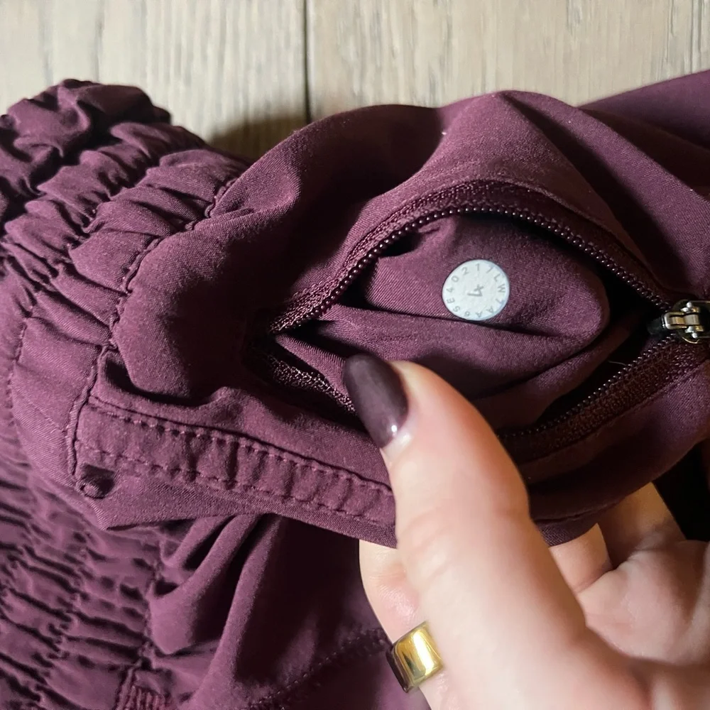 lululemon athletica Goodnight Plum Track That High-Rise Lined Short 3" - Picture 6 of 10